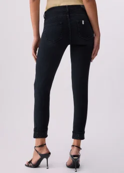 Jeans skinny con strass