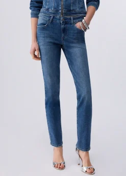 Jeans skinny con zip