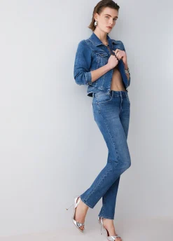 Jeans skinny con zip