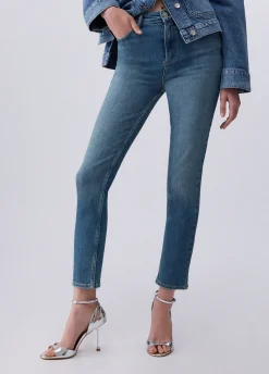 Jeans slim fit a vita alta
