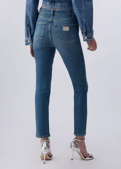 Jeans slim fit a vita alta