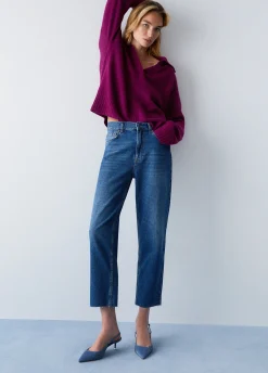 Jeans straight con cintura