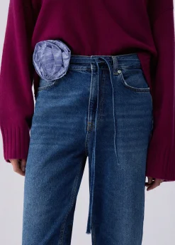 Jeans straight con cintura