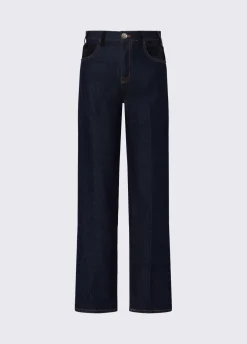 Jeans straight con dettagli in tessuto