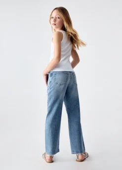 Jeans straight con strappi
