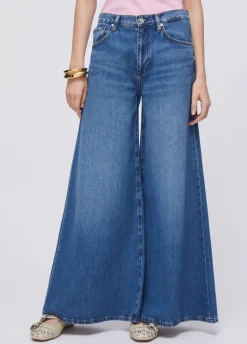 Jeans super flare a vita alta