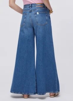 Jeans super flare a vita alta