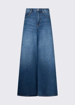 Jeans super flare a vita alta