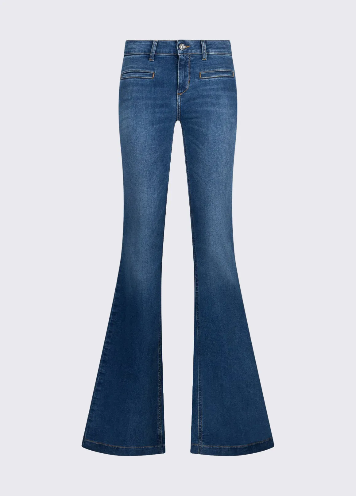 Jeans super flare a vita bassa