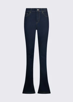 Jeans vita alta con zip
