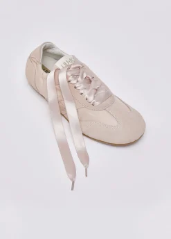 Light sneakers in suede e nylon