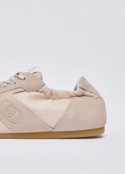Light sneakers in suede e nylon