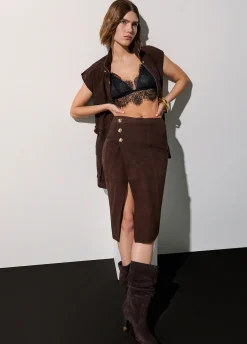 Longuette in camoscio