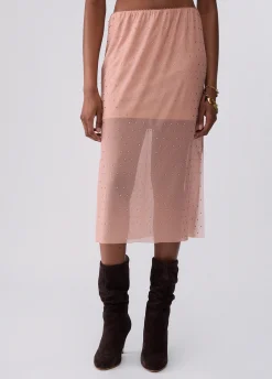 Longuette in tulle ricamato