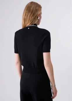 Lupetto con cut-out e perline