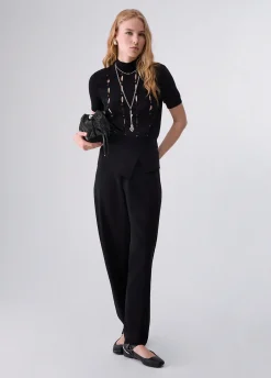 Lupetto con cut-out e perline