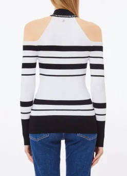 Maglia a righe con borchie