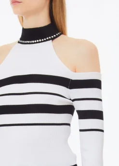 Maglia a righe con borchie