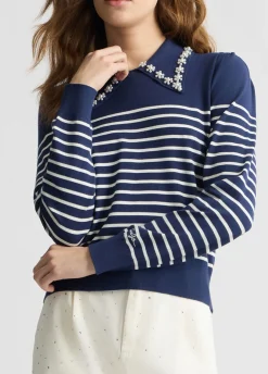 Maglia a righe con colletto