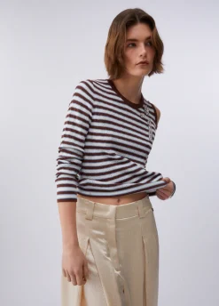Maglia a righe con cut-out