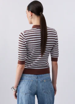 Maglia a righe con dettagli gioiello