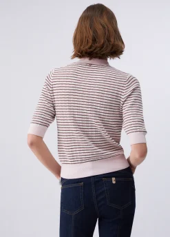 Maglia a righe con dettagli gioiello