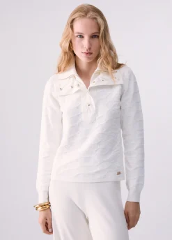 Maglia coccodrillo jacquard