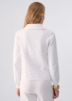 Maglia coccodrillo jacquard