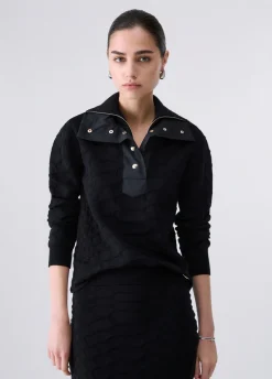 Maglia coccodrillo jacquard