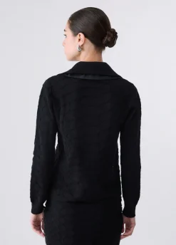 Maglia coccodrillo jacquard