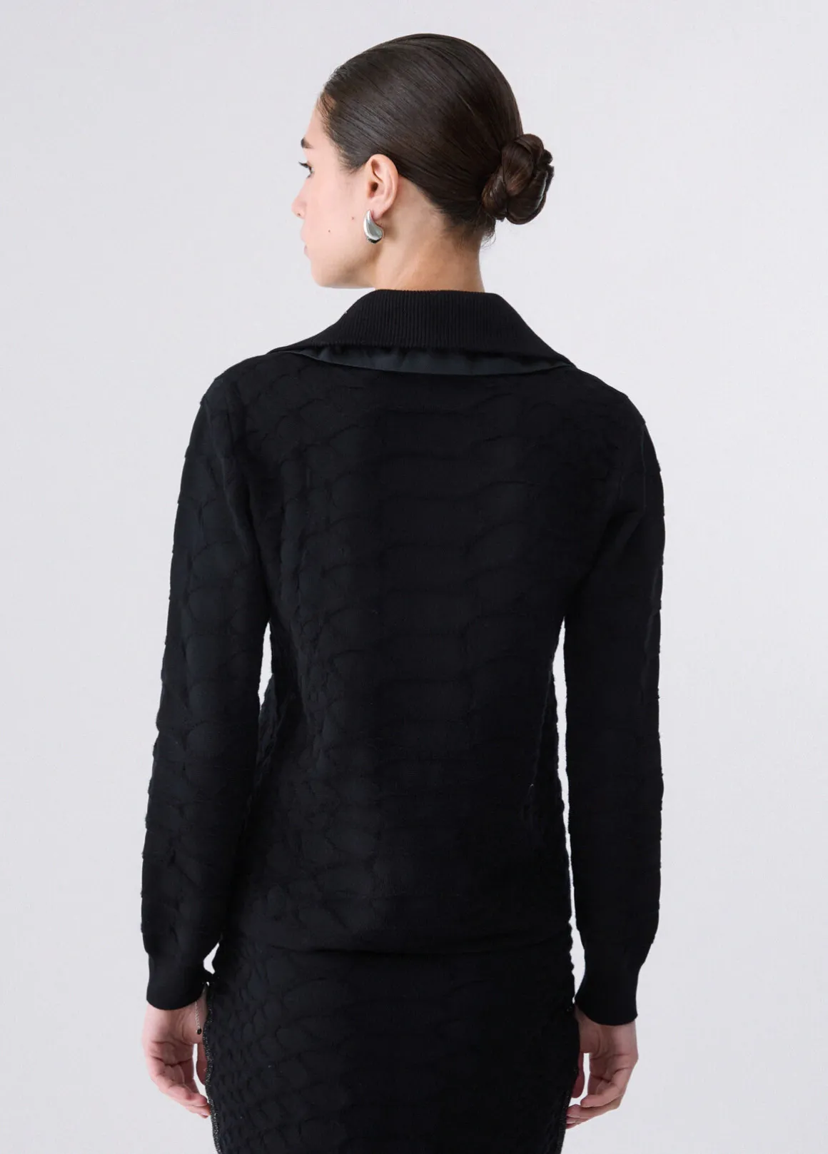 Maglia coccodrillo jacquard