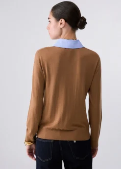 Maglia con dettaglio popeline