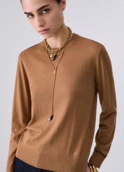 Maglia con dettaglio popeline