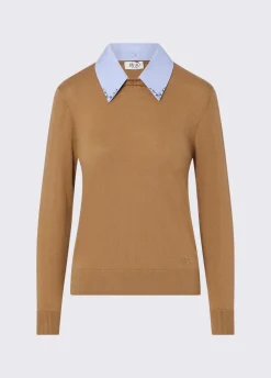 Maglia con dettaglio popeline