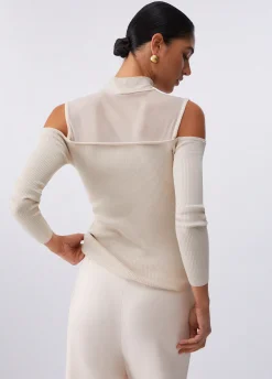 Maglia con inserti in mesh