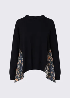 Maglia con inserti in raso