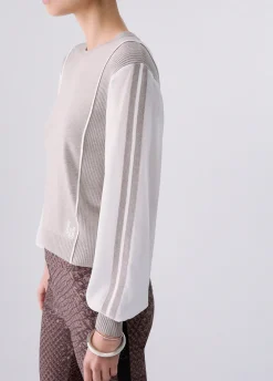 Maglia con inserto in georgette