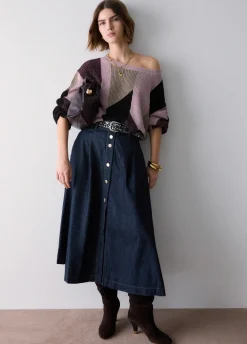 Maglia con intarsi lamé
