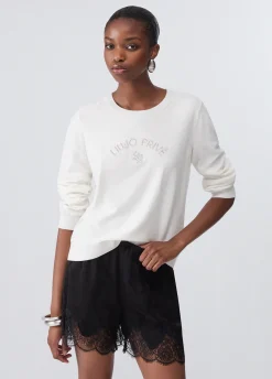 Maglia con micro paillettes