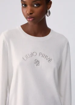 Maglia con micro paillettes