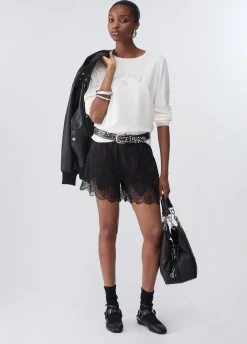 Maglia con micro paillettes