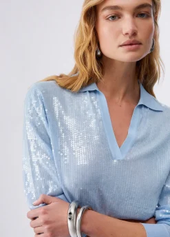 Maglia con paillettes