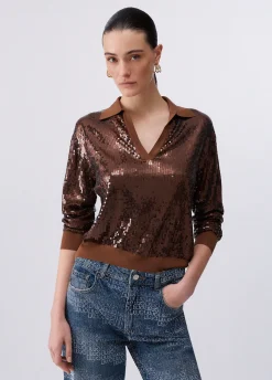Maglia con paillettes
