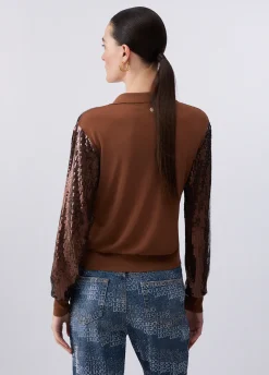 Maglia con paillettes