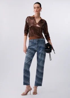 Maglia con paillettes