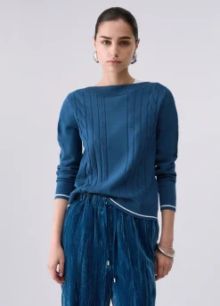 Maglia con profili a contrasto