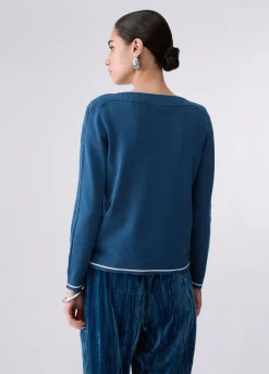 Maglia con profili a contrasto