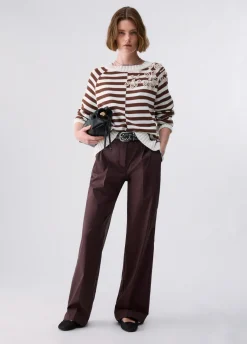 Maglia con ricami gioiello