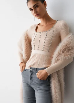 Maglia con ricami gioiello