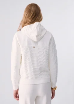 Maglia con zip e cappuccio